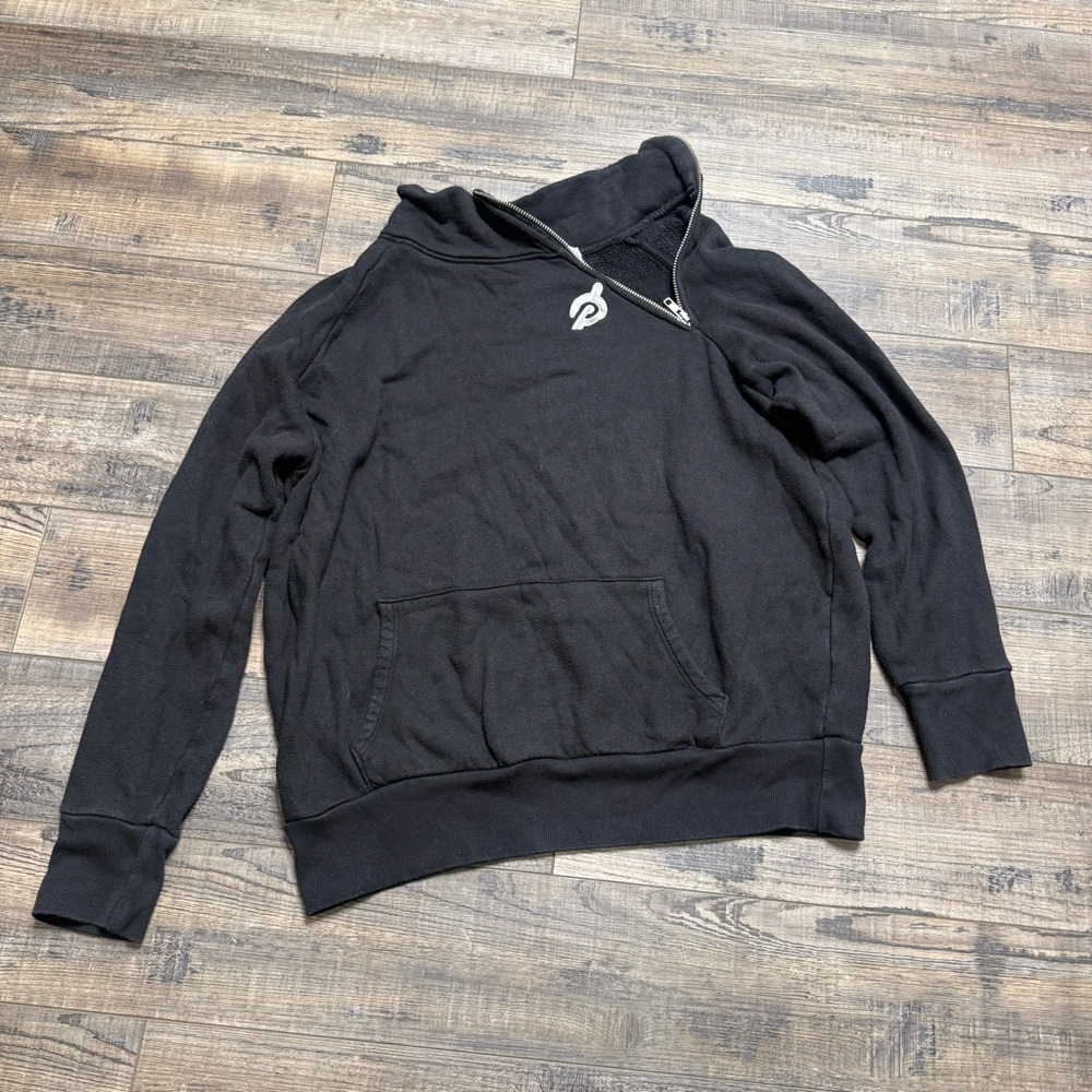 Peloton Athletic Sweatshirt Pullover Size Zipper Women's Size Medium Black